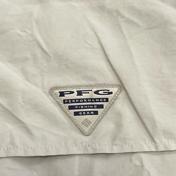 COLUMBIA GRAY Men’s PFG Short Sleeve Fishing Shirt UPF 30 Vented Large - Picture 11 of 12